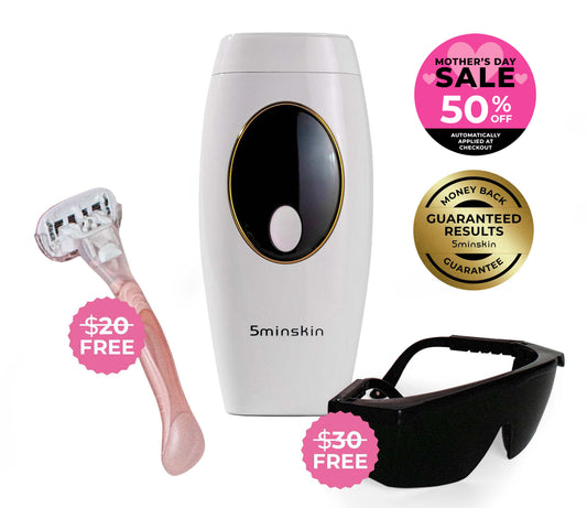 5MINSKIN AT-HOME LASER HAIR REMOVAL HANDSET - 50% OFF MOTHER'S DAY SALE