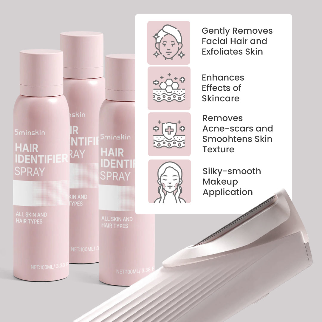 5MINSKIN ELECTRIC DERMAPLANING TOOL + FREE HAIR IDENTIFIER SPRAY - 50% OFF MOTHER'S DAY SALE